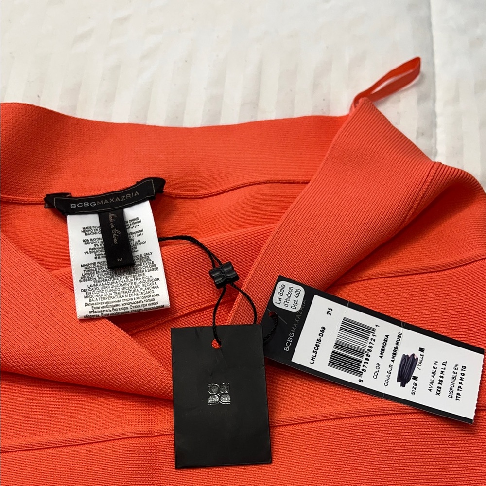 BCBGMaxAzria Vibrant Orange skirt